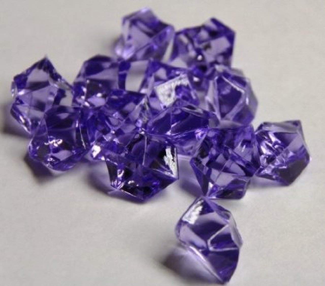 WGV Acrylic Ice Rock Crystals Treasure Gems for Table Scatters, Vase Fillers, Wedding, Banquet, Party, Event, Birthday Decor (Approx 150 pcs per Bag), 1 Bag, 1 Pound, Purple