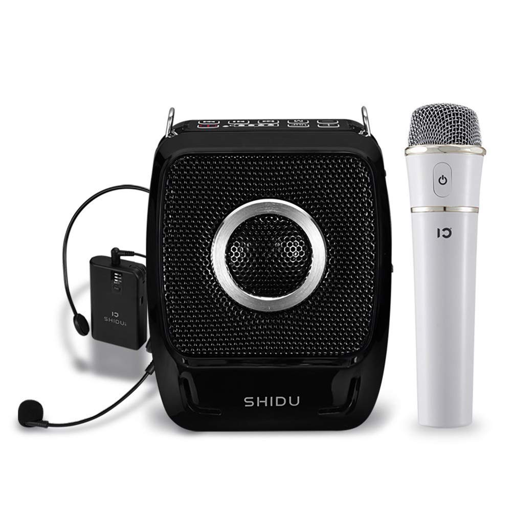 25 Watts Mini Portable Rechargeable Voice Amplifier,Portable Pa System Loudspeaker with UHF Compact Handheld Wireless Microphone, Headset mic for Karaoke, Teachers, Tour Guides, Trainers, Meeting