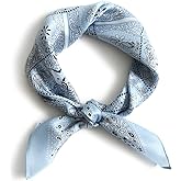 MEISEE 100% Mulberry Silk Scarfs Small Square Scarf 21" x 21" Neck Scarf Breathable Lightweight for Women Gift Packed