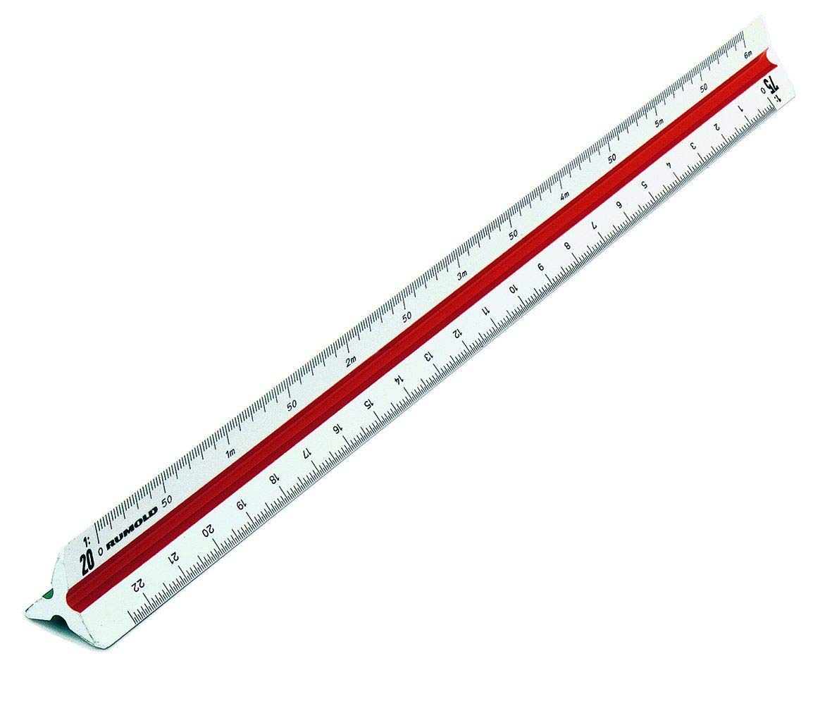 Rumold Architect 4 Precision Triangular Scale 160/160/4/30 30 cm White Plastic