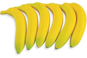 SAMYO Fake Fruit Home House Kitchen Decoration Artificial Lifelike Simulation Yellow Bananas 6pcs Set