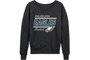 Team Fan Apparel NFL Womens Crew Neck Light Weight, Gameday Apparel, Slouchy Fit Raglan Crewneck Pullover for Women