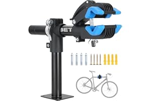 DASBET Bike Repair Storage Stand Wall Mount Bicycle Rack Workstand with Adjustable Clamp Bicycle Maintenance Rack for Road Mountain Bikes Clamp Bike Hanger for Garage or Home