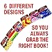 Book Sox Stretchable Book Cover: Standard Size 6 Ultra Print Pack. Fits Smaller/Thinner Hardcover Textbooks up to 8x10. Adhesive-Free, Nylon Fabric Protector for School. (Ultra Prints)