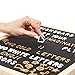 WishBoard Wooden Felt Letter Board, Extra-Large 12x16 Inches, 340 Bronze and 340 White Letters&Emoji, Wood Stand, Wall Mount, 3 Free Canvas Bags for Letters + Scissor