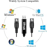 OTraki Midi to USB Cable 5 Pin 3m 10ft MIDI Interface Converter for Keyboard view 5