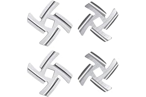 DOSSINI Meat Grinder Blades Meat Grinder Stainless Steel Food Grinder Accessories,Food Blade Knife Cutter Compatible,for Size 5,Fits Kitchen (4 Pack 5# Knife)