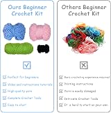 AUAUY Beginner Crochet Kit Animal Starter Set with Video Tutorials view 5