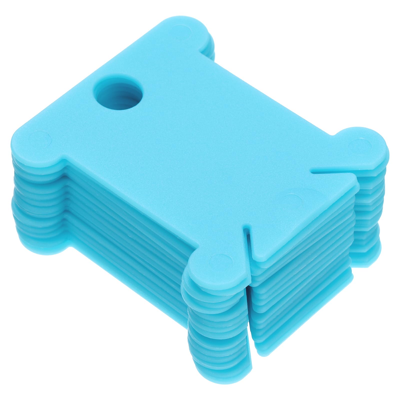 PATIKIL Plastic Floss Bobbins, 100 Pack Thread Cards Cross Cotton for Craft DIY Sewing Storage Case Embroidery, Pure Blue