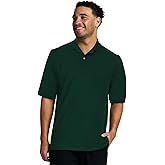 Jerzees Mens Men's Short Sleeve Polo Shirts, Cotton Blend, Two Button Closure, Regular Fit, Sizes S-5x