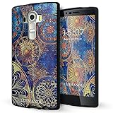 lg g4 case,Lizimandu soft TPU textured pattern Case for lg g4(Blue Flower)