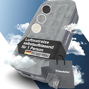 Heimfleiss® Luftmatratze 1 Person | Premium Luftbett selbstaufblasend 100x200 cm | Schnell Aufblasbare Matratze ideal nutzbar als Gästebett & Reisebett | Selbstaufblasbare Camping Air Mattress + Pumpe