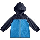 LIONJIE Kids Rain Jacket Boys Windbreaker Jacket Lightweight Hoodies Outwear Coat Waterproof Zipper Raincoat