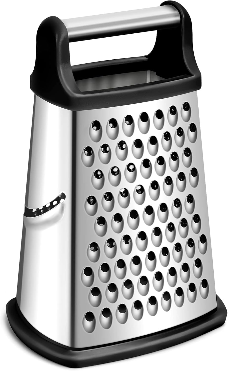 VBOK IGFE 4-Sided Grater Stainless Steel,Hand held Grater/Slicer/Zester, for Fruit, Vegetables, Carrots, Cheese, Dishwasher Safe