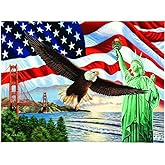 SUNSOUT INC - from Sea to Shining Sea - 1000 pc Jigsaw Puzzle by Artist: Higgins Bond - Finished Size 20" x 27" Fourth of July - MPN# 45826
