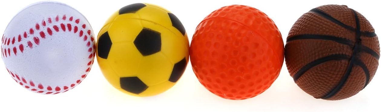 Chiwava 12 Pack 1.6 Inch Soft Rubber Foam Cat Toy Ball Sponge Sport Balls Kitten Interactive Toy Assorted Color : Kitchen & Dining