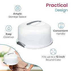 Unique Imports Cake Carrier Storage Container With