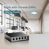 TP-Link TL-SG1005P 5-Port Gigabit PoE Switch 4-Port PoE+ 802.3af/at 65W view 5