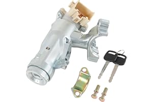 RUIANOMG Ignition Switch Lock Cylinder with Keys Replacement for Corolla 1998-2002 RAV4 1998-2000, Replace 450201211 45020-38-1
