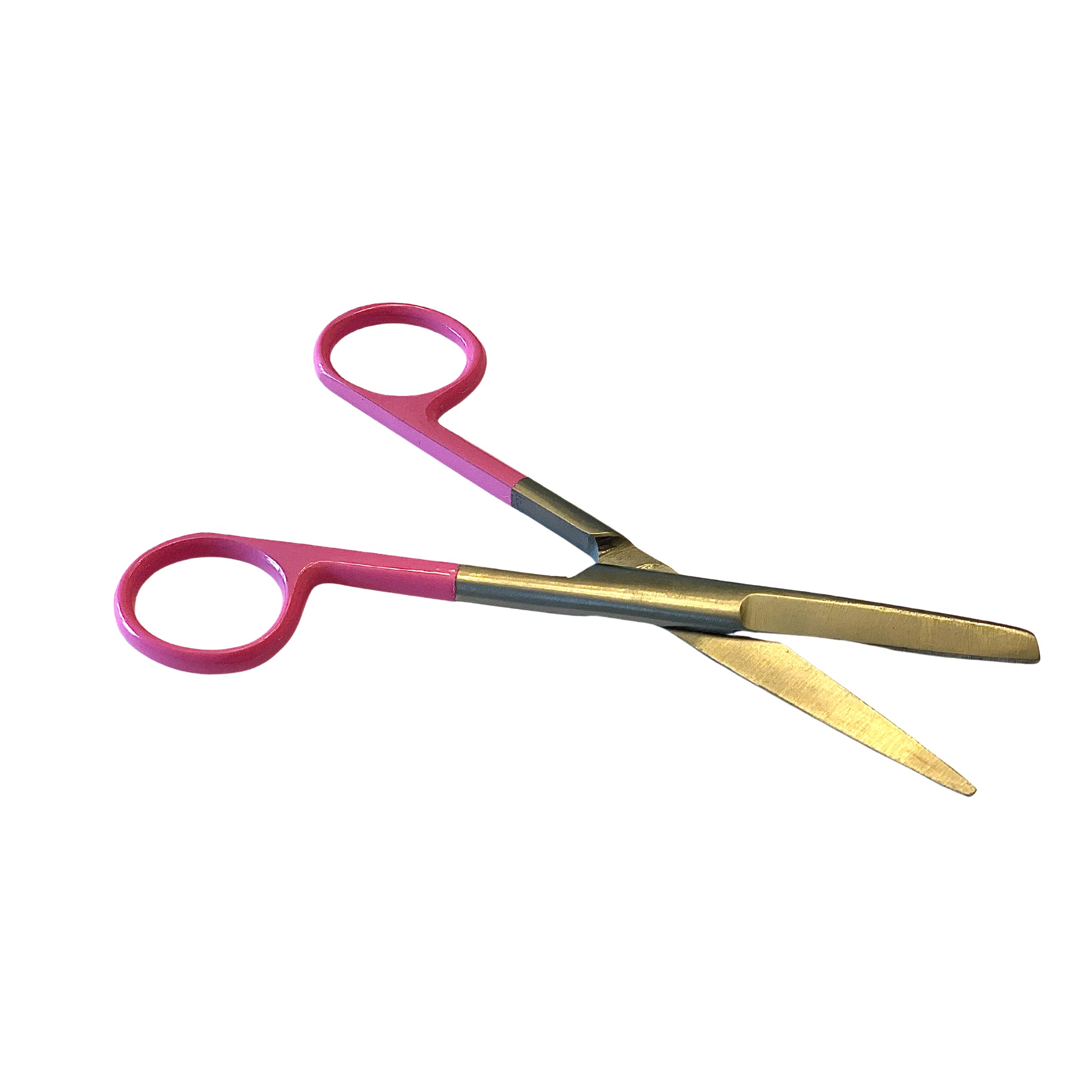 Nurses Scissors (Approx 5" 13cm) Colour Lacquered Handles (Pink Handle)