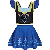 WonderBabe Toddler Girls 2 Piece Tankini Bathing Suits Princess Summer Rash Guard Swimwear