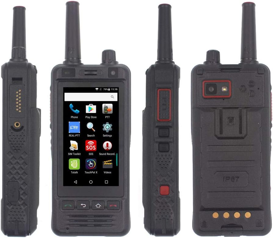 IP67 Waterproof IP67 3G WiFi Radio W5 Android 6.0 Smart Phone PTT Radio UHF Radio Work Zello Real-ptt with Earpiece