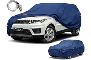 Kaugung Heavy Duty SUV Car Cover Custom Fit Range Rover SWB & Range Rover Sport (1994-2025), Waterproof All Weather Resistant Outdoor Sun Rain Dust S Protection with Anti-Theft Lock. Navy Blue