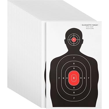23-Pack Reactive Splatter Paper Shooting Targets – 9.5x14.5 Inch – Self-Adhesive