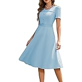 Wedtrend 1950's Vintage Dresses for Women Church Dress with Pockets Tea Party Dresses A Line Wedding Guest Dress