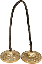 Ajuny Tibetan Tingsha Cymbals Bells Hand Made Brass Embossed Manjira view 7