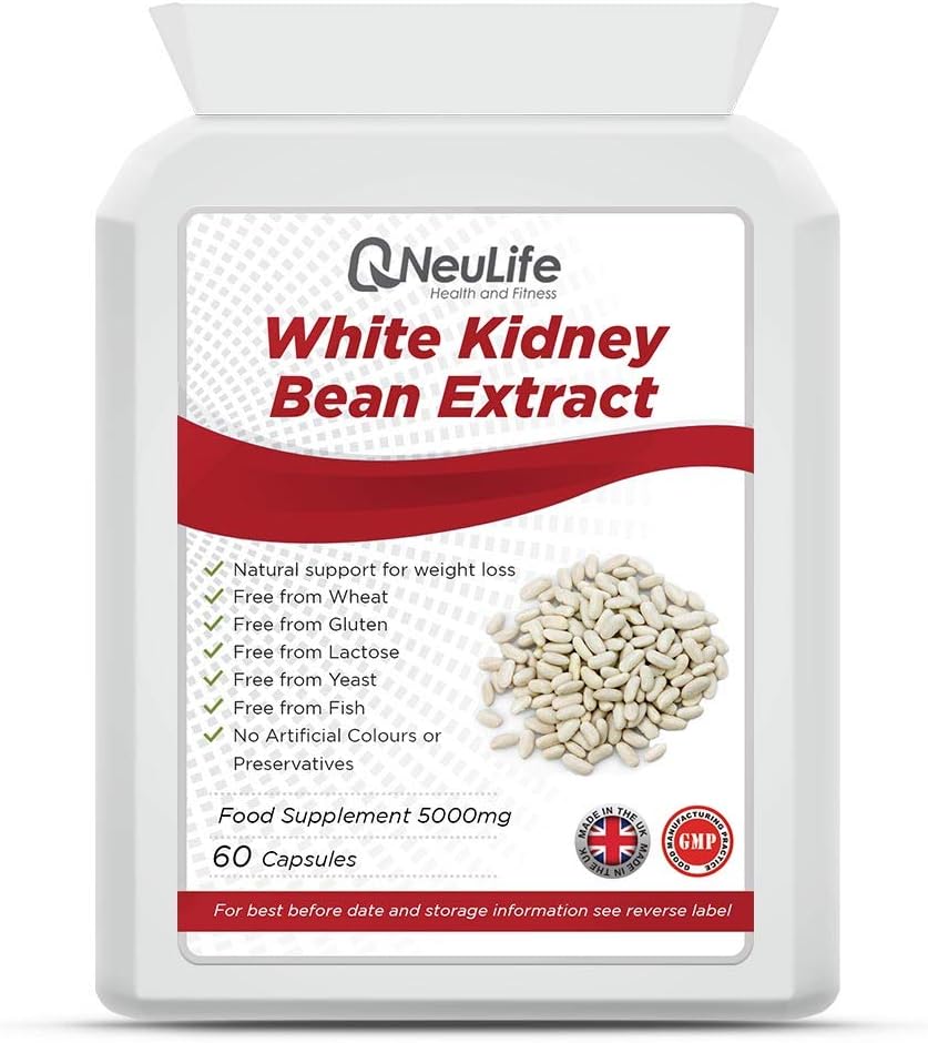 Neulife White Kidney Bean Extract (CARB BLOCKER) 5000mg, 60 Capsules, Weight Loss, HIGH STRENGTH