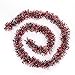 SANNO Christmas Tinsel Garland Holiday Party Ornament Red Tinsel Thick and Full 39.4ft Tinsel Sparkly Classic Party Ornaments Hanging Xmas Tree Ceiling Decorations