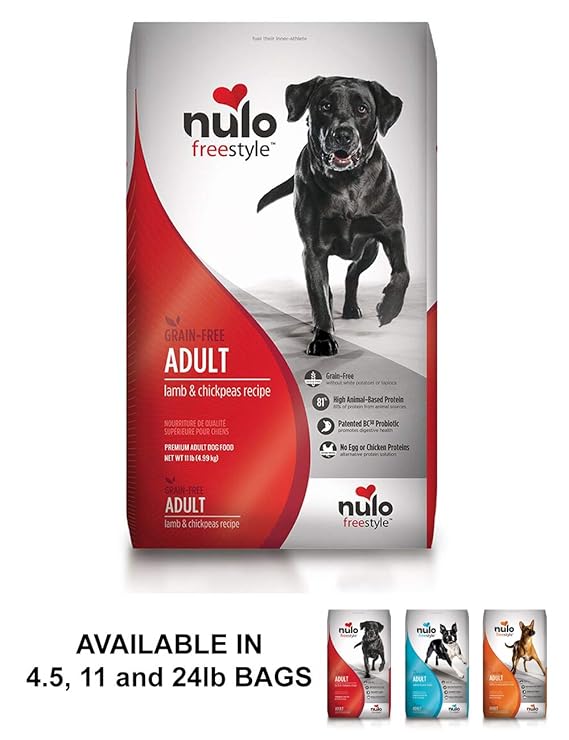 Nulo Grain Free Dog Food All Natural Adult Dry Pet Food for Large and Small Breed Dogs (Lamb