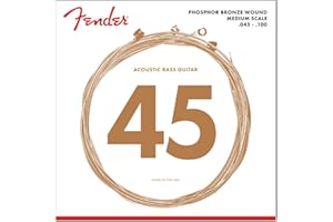 Fender Accessories 073-7060-400 Phosphor Bronze Bass Guitar Strings, Custom