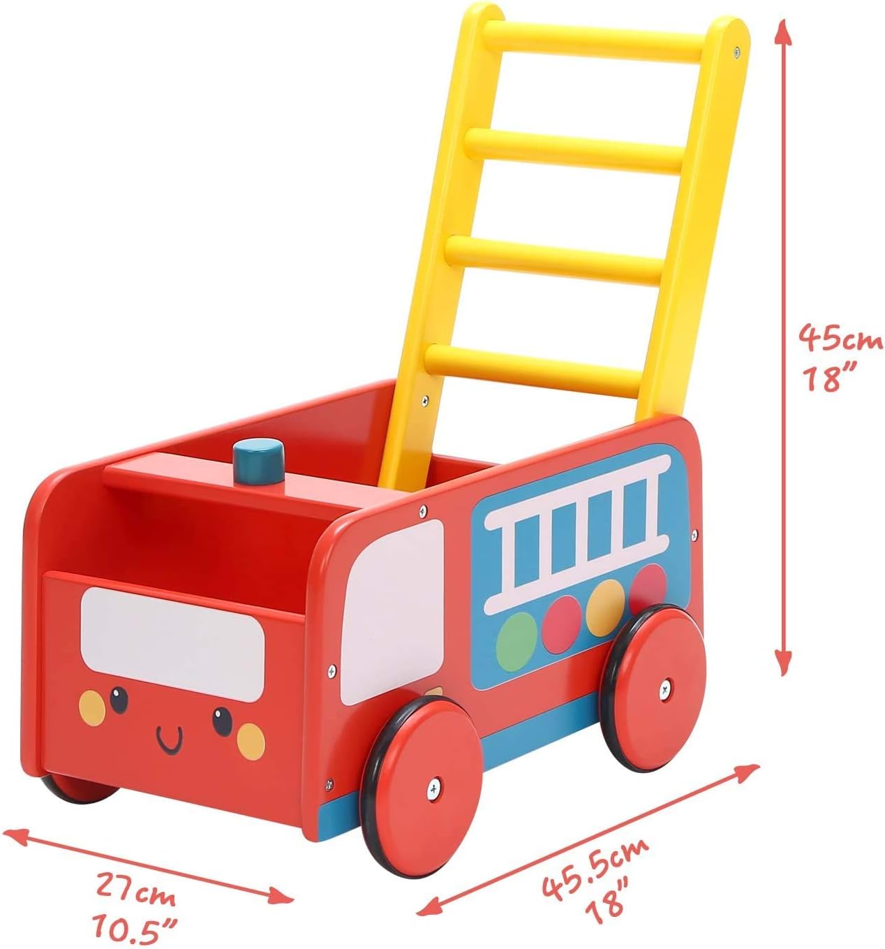 Amazon Labebe 子供ウォーカー プッシュ プル手押し車おもちゃ ワゴントイ カタカタ 歩行器 レッド消防車 手押し車 プルトイ おもちゃ Amazon Labebe 子供ウォーカー プッシュ プル手押し車おもちゃ ワゴントイ カタカタ 歩行器 レッド消防車 手押し車 プルトイ おもちゃ
