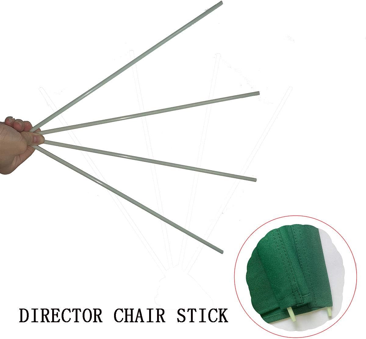 Upone Replacement Fiberglass Stick for Directors Chairs Director Chair Replacement Durable (2 Pair Director Chair Sticks): Kitchen & Dining
