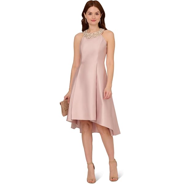 Amazon.com: Adrianna Papell Women's Mikado Fit&Flare Party Dress, Dark  Forest, 4 : Clothing, Shoes & Jewelry