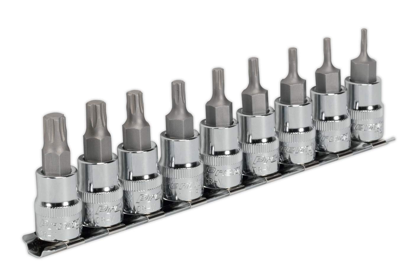 Sealey Ak6222 TRX-P Socket Bit Set 9Pc 3/8Sq Drive 50Mm