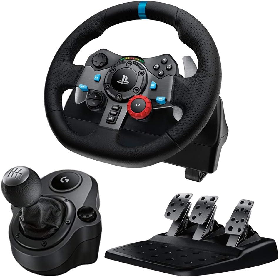 Logitech G29 Driving Force Feedback Racing Wheel Shifter付き