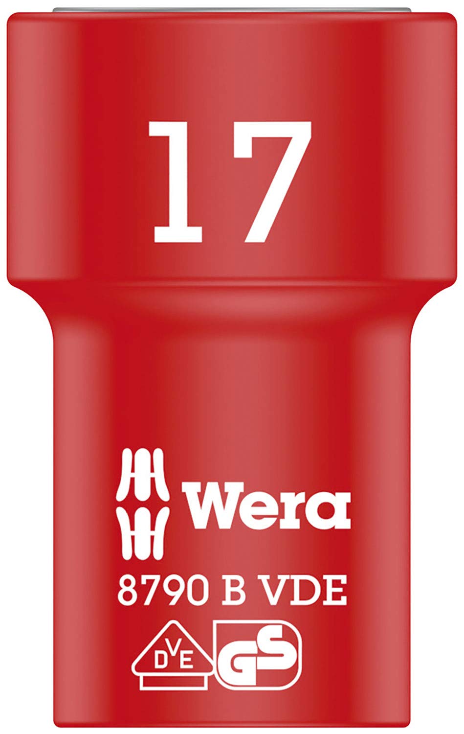 Wera 8790 B Zyklop Vde 3/8" Drive Socket, 17 x 46 mm, 05004961001, Red and Yellow, 17