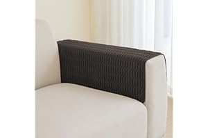 Muamar Couch Arm Covers Chair Arm Covers, Non Slip Sofa Arm Covers, Armrest Covers for Sofa, Furniture Covers Couch Protector Set of 2pcs (26x26inch, Coffee)