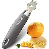 HAMOER Lemon Citrus Zester Tool Cheese Grater for kitchenaid-Multipurpose grooved channel knife scraper,Stainless steel blade