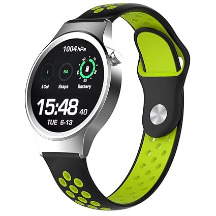 Dollcora for Huawei Watch 1 2, Soft Silicone Quickfit Replacement Wristband Strap Compatible with Huawei Watch 1/Honor S1/Fossil Gen 4 Q Venture ...