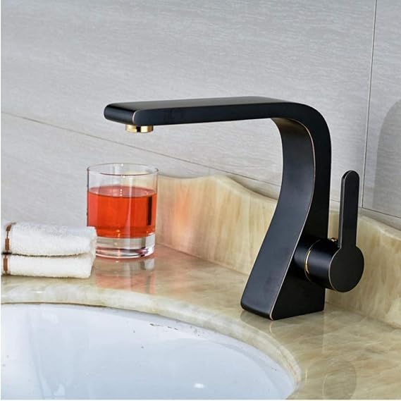 Grifo de bronce aceitado Embarcaciones baño grifo del fregadero sola