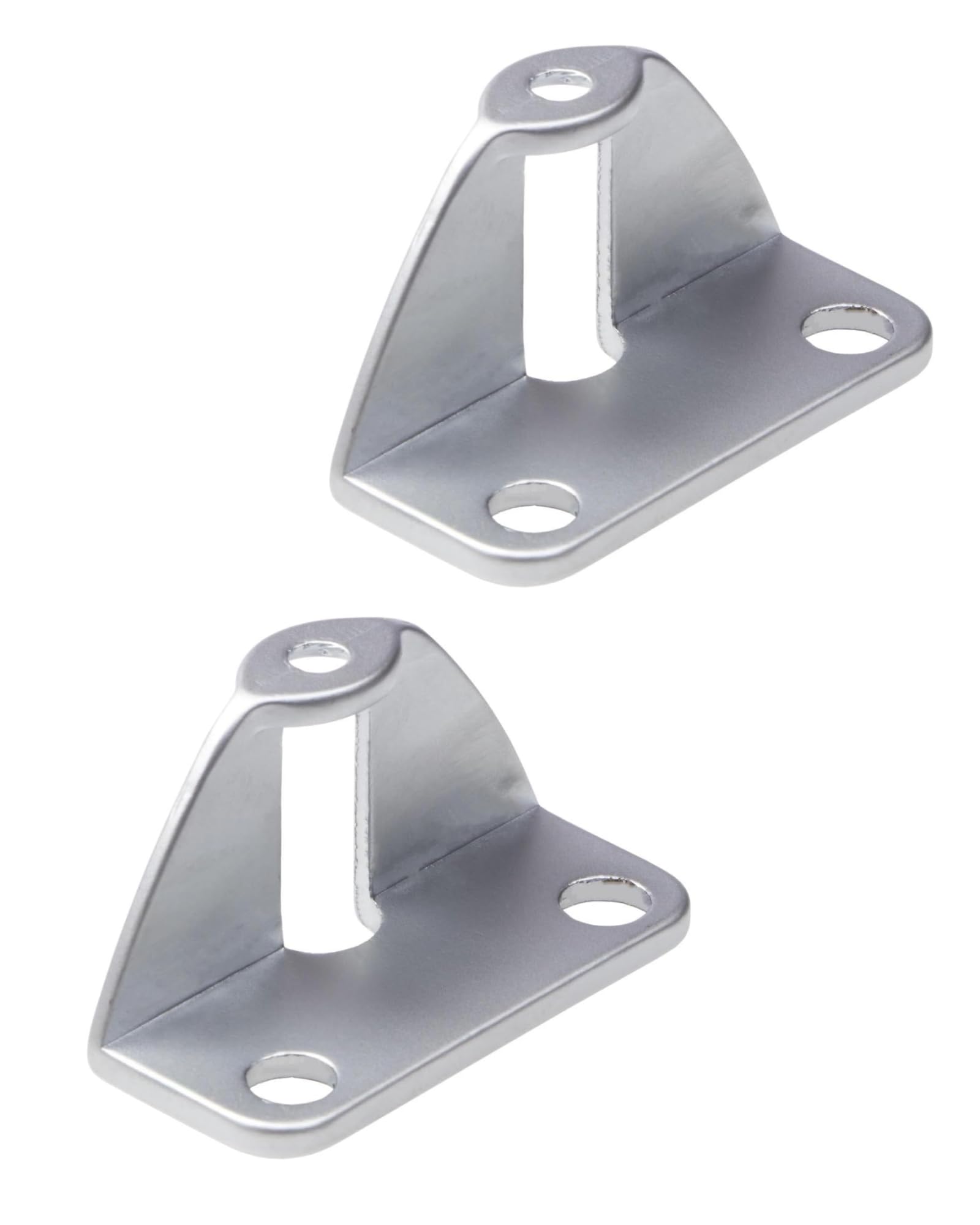 Gedotec Folding Sliding Door Attachment | 2 Pieces - Adapter for Folding Door Handle | Door Thickness 20 mm | Zinc die-cast matt Chrome-Plated | Furniture Handle for Sliding Doors