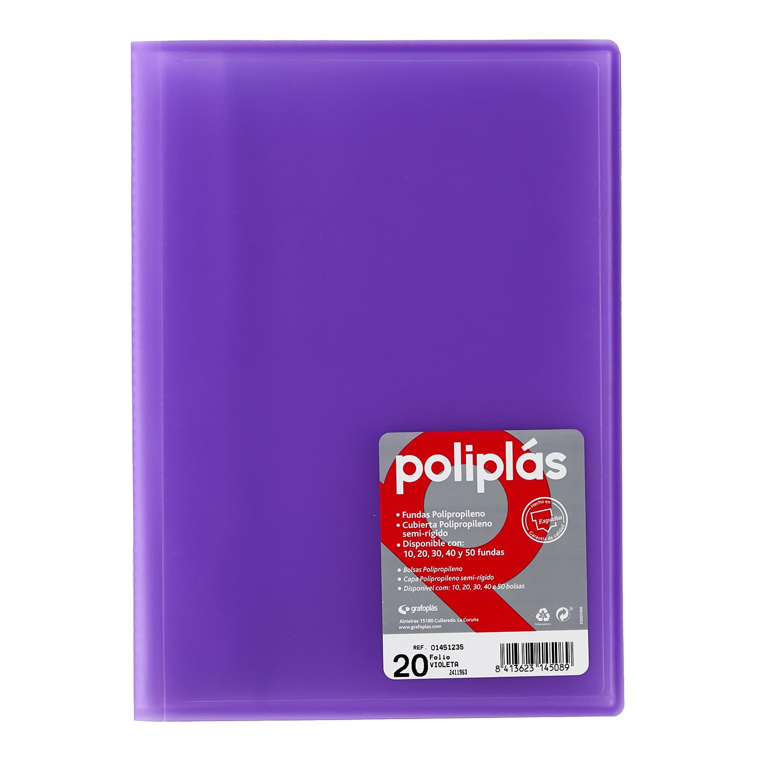 grafoplas 1155720 – Folder 20 Sleeves, Purple