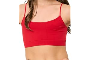 Malibu Sugar Girl Bra Camisole Crop Cami Training Bras for Girls - Spaghetti Strap Seamless Comfort One Size Fits Girls 10-14