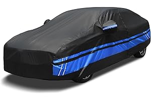 ATHUPEAD 10-Layer Car Cover Waterproof All Weather for Automobiles, Universal Fit for Audi A8/S8, BMW 7 Series, Dodge Charger, Mercedes S-Class, Sedan 196"-203" L, Size A6 (See Size Chart)