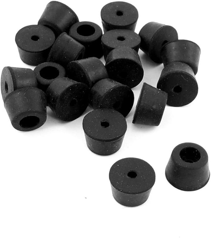 20pcs 13x10x10mm Black Rubber Chair Feet Pads Tile Floor Protector