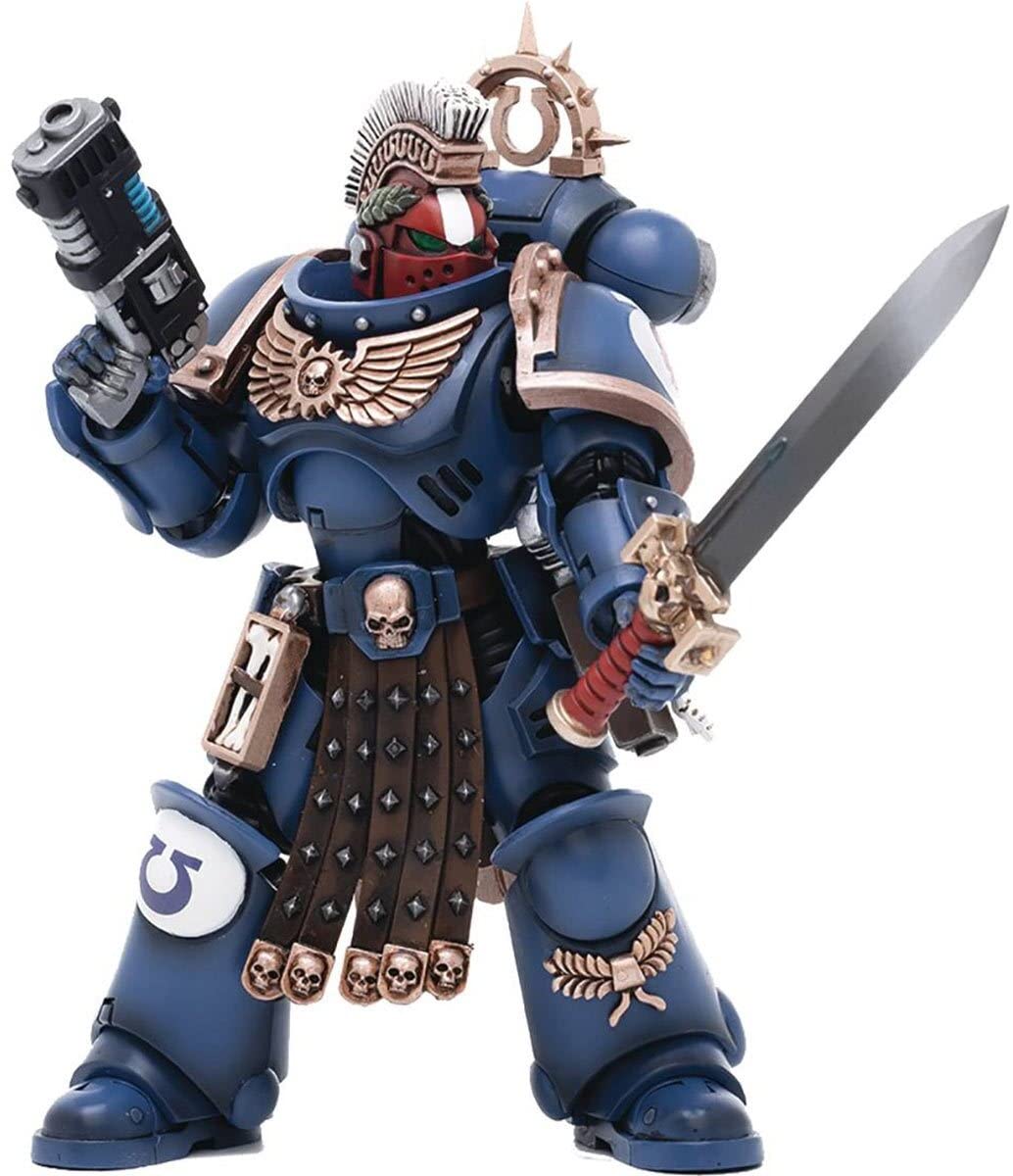 JoyToy BLOOMAGE (Beijing) TECH Warhammer 40K: Ultramarine Veteran Sergeant Icastus Action Figure 1:18 Scale